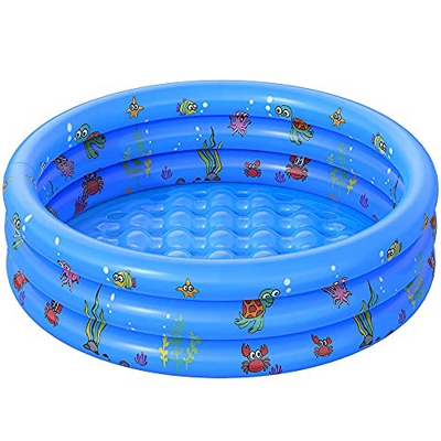 HUAMAO Piscina Inflable Infantil, Piscina Hinchable de Material Plástico Ronda de Agua Fiesta de Verano para Niños Adultos Jardín, Piscina Inflable Re