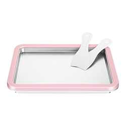 Huaji Máquina de helado instantánea yogur sorbete Gelato Ice Roll DIY Maker Pan para niños en oferta