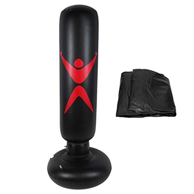 EBTOOLS Saco de boxeo inflable para niños, saco de arena de fitness de PVC para adultos Saco de arena inflable para niños