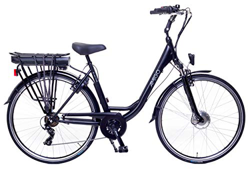 Amigo E-Active - Bicicleta Eléctrica de 28 Pulgadas - para Mujeres - con Buje Shimano con 7 velocidades, 250W, 13Ah y 36V Li-Ion-Batería - Negro características