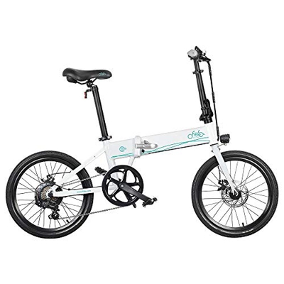 Bicicleta eléctrica Plegable para Adultos FIIDO D4S, Bicicleta de montaña para Hombre de 20" con Motor de 250 W, batería de 36V 10,4Ah (Blanco)