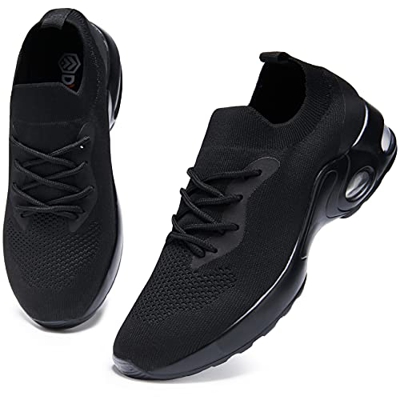 DYKHMATE Zapatillas de Deporte Mujer Air Running Zapatos para Correr Gimnasio Ligero Sneakers Deportivas (Negra Pura,42 EU)
