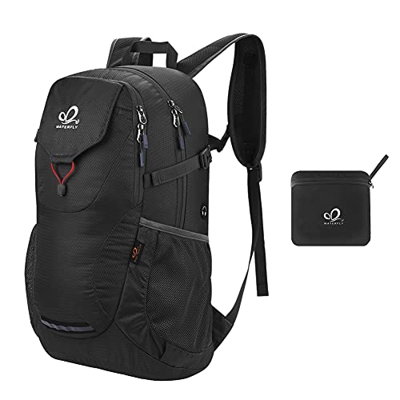 Waterfly Plegable Mochila Senderismo 20L: Nylon Pequeña Ligera Mochilas Aire Libre para Mujer Hombre Escalada Acampada Excursion Camping Mochilero Mon