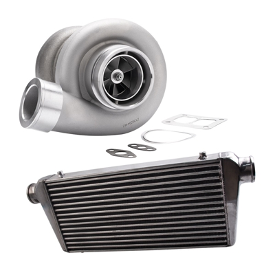 GT45 T4 / T66 600 + Cargador turbo HP V-Band + Intercooler de montaje frontal de 600x300x76mm