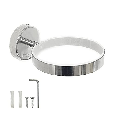 JIEER Soporte para secador de Pelo, portaherramientas para el Cuidado del Cabello de Acero Inoxidable montado en la Pared, Adecuado para baño, Dormito