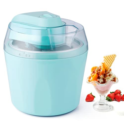 Máquina de Helados, 1.5L Heladera con Temporizador apagado automático, Mezcladora Desmontable, Máquina para Hacer Helados para Helado y Sorbete en 15-