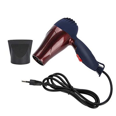 Secador de pelo portátil de 1800 W, mini viaje, para uso escolar, para el peinado del cabello en el hogar (marrón)