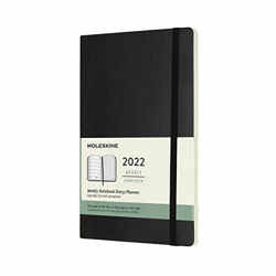 -Moleskine Weekly Large Diary Black 2022 BOOK NUEVO características