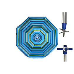 Sombrilla MARBELLA playa/Jardín Ø 200 cm Anti-viento, tubo 33mm de diámetro. Mástil Aluminio, altura ajustable. en oferta