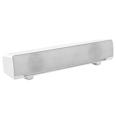 Barra de Sonido con Cable USB de Sonido Envolvente bajo, Barra de Sonido, TV portátil para PC, teléfonos móviles, Escritorio(White)