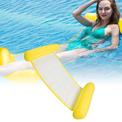 Hamaca de Agua Inflable Flotante 4 en 1 Cama Agua Flotante de Hinchable Hamaca Lounge Silla Cómoda Piscina Playa Flotador para Adultos
