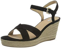 Geox D Soleil A, Sandalia de Cuña Mujer, Negro 021, 37 EU precio