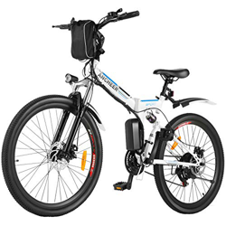 ANCHEER Bicicleta Eléctrica Plegable 26 Pulgadas, E-bike 250W para Adultos, Batería de Litio Extraíble 36V 8Ah, Shimano de 21 Velocidades precio