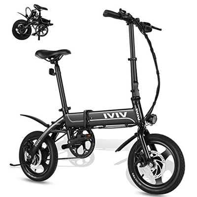 VIVI Bicicleta Electrica Plegable 350W Bicicleta Eléctrica Montaña, Bicicleta Adulto Bicicleta Electrica Plegable con Rueda Integrada de 14", Batería 