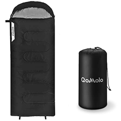 Qomolo Saco de Dormir, (190 + 30) x 80 cm Saco de Dormir de Camping, Bolsa de Dormir para Primavera, Verano y Otoño, Cálido y Transpirable, Saco de Do en oferta