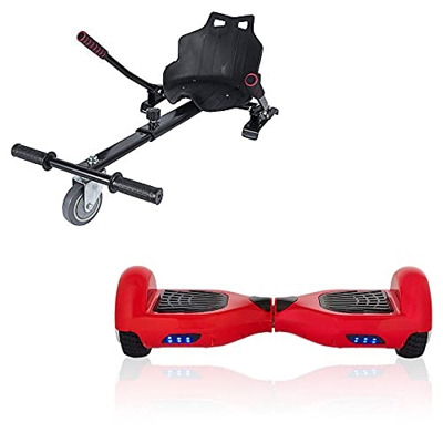 ACBK Hoverboard Tango con Kart Silla, Juventud Unisex, Rojo, Ruedas 6.5"