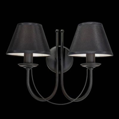 Aplique Bona, 2 luces, negro