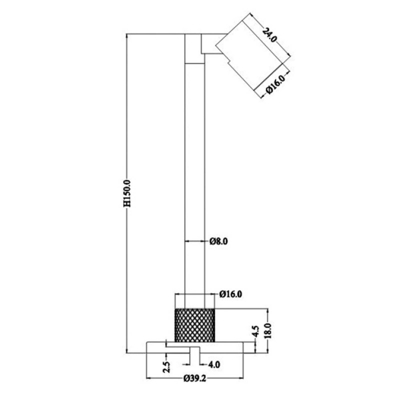 Lámpara LED expositor Herculis small 3.000K, negro