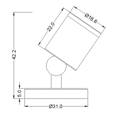 Foco de superficie LED Herculis 4.000K, plata