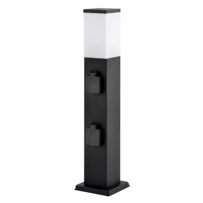 Columna de enchufes Ledar, base E27, negro, 4 ud