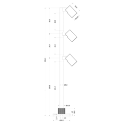 Lámpara LED expositor Herculis triple 4.000K negro en oferta