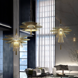 Forestier Gravity 1 lámpara colgante Ø86cm champán en oferta