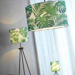 Lámpara colgante Amazzonia - pantalla tela palmera características