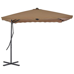 Festnight Parasol Excéntrico Puede Rotar 360 Grados, Apto como Parasol para Jardín o Sombrilla, 250 x 250 x 230cm Gris Topo precio