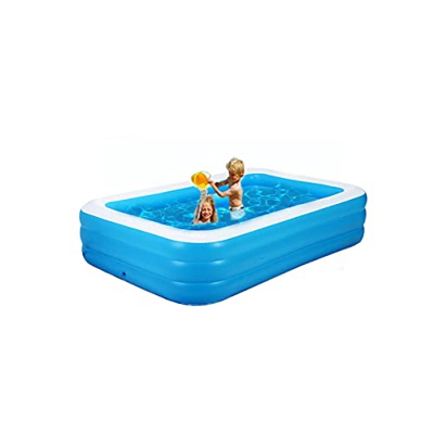Piscina hinchable rectangular para jardín,DYBITTS piscina inflable niños fiesta en el agua de verano centro de natación Durable y Seguro para Niños, A