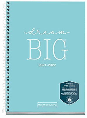 Miquelrius - Agenda Escolar 2021-2022 - Tamaño ACTIVA 11,7 x 17,4 cm, Semana Vista, Write Azul, Idioma Español (26058)