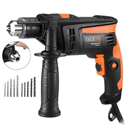Taladro, 710W Mejorado Taladro Percutor, Taladro Eléctrico 2800RPM, 10 Brocas y Tope de Profundidad, Martillo Taladro 2 Funciones en 1, Portabroca de  en oferta