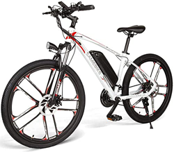 SAMEBIKE MY-SM26 Bicicleta de Montaña Eléctrica de 26 Pulgadas, Bicicleta Eléctrica para Adultos 350W 48V 8Ah, 21 Velocidades, con Pantalla LCD características