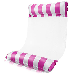 LOVEXIU Hamaca Flotante, Tumbona Hamaca, Tumbona Flotante Hamaca, Hamaca de Agua 4 en 1 Piscina, Flotante Colchoneta Piscina para Adultos Cama Flotant en oferta