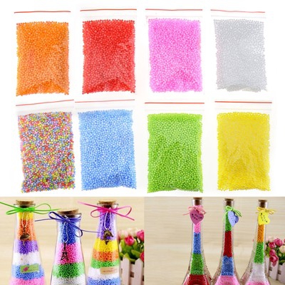 8 Farben Styroporschaumkugeln für Schleim Styroporperlen Polystyrol DIY Geschenk