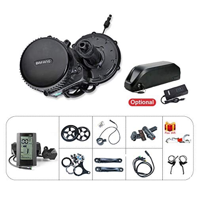 BAFANG BBS02B E Bike Kit 48 V 500 W Motor eléctrico para conversión de bicicleta (C965 pantalla LCD, rueda de cadena: 46T)