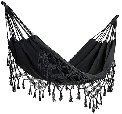 Hamaca Doble para el hogar, Interior y Exterior, Hamaca Boho, Hamaca macramé, Hamaca Grande de algodón Suave, Cama para Dos Personas, Patio, Patio, Po