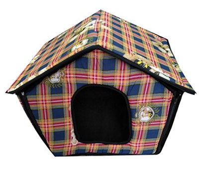 Ducomi® - Dogbnb – Caseta plegable de tela suave para perros y gatos