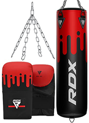RDX Saco de Boxeo Relleno MMA Muay Thai Kick Boxing Artes Marciales con Guantes Cadena Entrenamiento 4FT 5FT Punching Bag precio