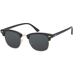 EFE Gafas de Sol Polarizadas mujeres y Hombres Neutrales Polaroid Retro y Moda Ovalada Estilo para Conducir Deporte al Aire Libre Excursión Negro en oferta