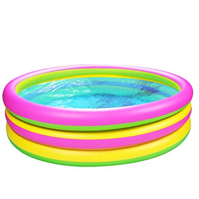 Joyjoz Piscina Inflable de 1,5 m para Niños Piscina Jardín Piscina Verano Juguetes para la Familia al Aire Libre Interior