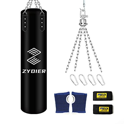 Zydier Saco de Boxeo para Adultos, Saco de Boxeo sin Relleno Juego de Saco de Boxeo Colgante con Cadena de Montaje para Entrenamiento de Boxeo Saco de