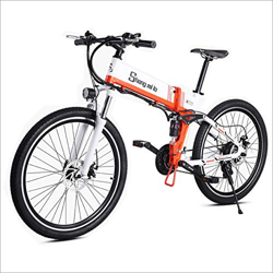 Shengmilo Bicicleta Eléctrica E-MTB 26", Shimano 21vel, Doble suspensión, batería Litio 48V 10.4Ah Motor sin escobillas 500w,Freno de Doble Disco,Pleg precio
