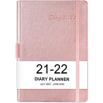 Agenda 2021 2022 Dia por Pagina, de Julio 2021 a Junio 2022, una página por día, intervalo horario, de 7 a 19 horas, tapa dura, 21 x 14,8 cm