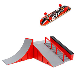 Mini Finger Skateboard Deck Truck Skate Park Board con Ramp Set de accesorios (1810-4C) en oferta