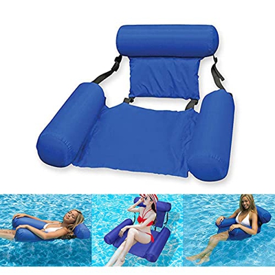 Faffooz Hamaca Inflable, Hamaca de Agua, Hamaca Flotante, Plegable Silla de Piscina, Sillón portátil, Tumbona Hinchable Colchoneta Hinchable Flotador 