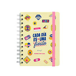 Mr. Wonderful Agenda clásica pequeña 2021-2022 Semana vista - Cada día es una fiesta, Multicolor en oferta