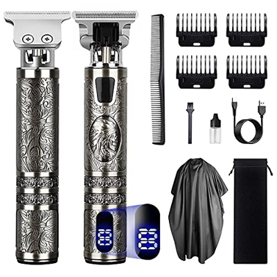 Maquina Cortar Pelo Profesional Cortapelos Hombre Recortadora de Barba Cortapelos Hombre Profesional Eléctrica Cortapelos Inalámbrico USB Recargable R