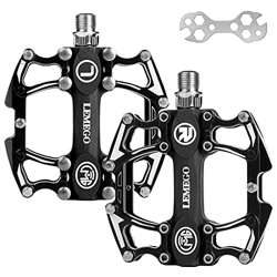 Pedales Bicicleta MTB, LEMEGO Pedales Bicicleta Montaña Rosca 9/16" Pedal CNC Antideslizante Aleación de Aluminio Plataforma Cojinete Sellado para MTB precio