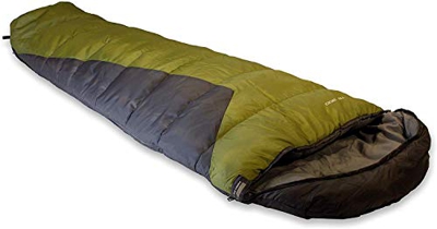 High Peak Saco de Dormir, Schlafsack TR 300, Dunkelgrau/Oliv, 23019, Verde Oliva/Gris, 230 x 85/55 cm