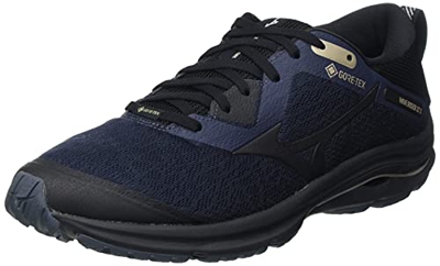 Mizuno Wave Rider GTX 2, Zapatillas para Carreras de montaña Hombre, Indiai Negro Platinumg, 44 EU